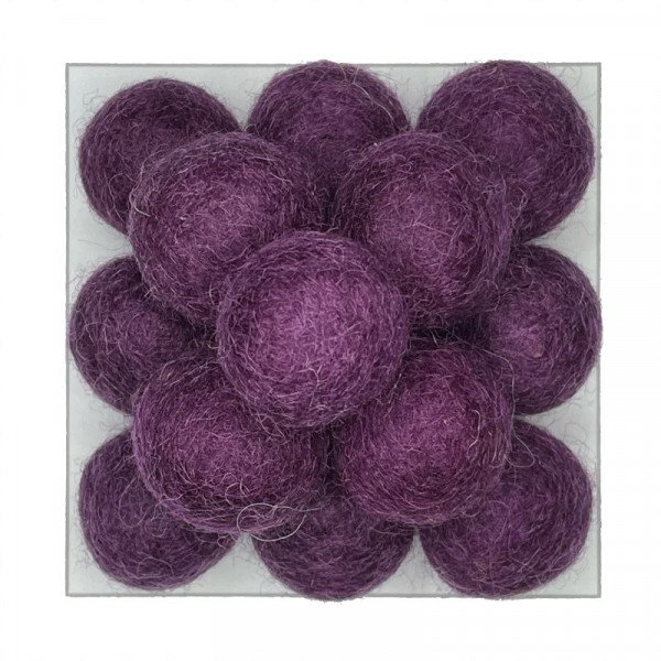 Viltbal - Wolkraal 1,5 cm | gratis verzending | meer dan 25 kleuren | fairtrade