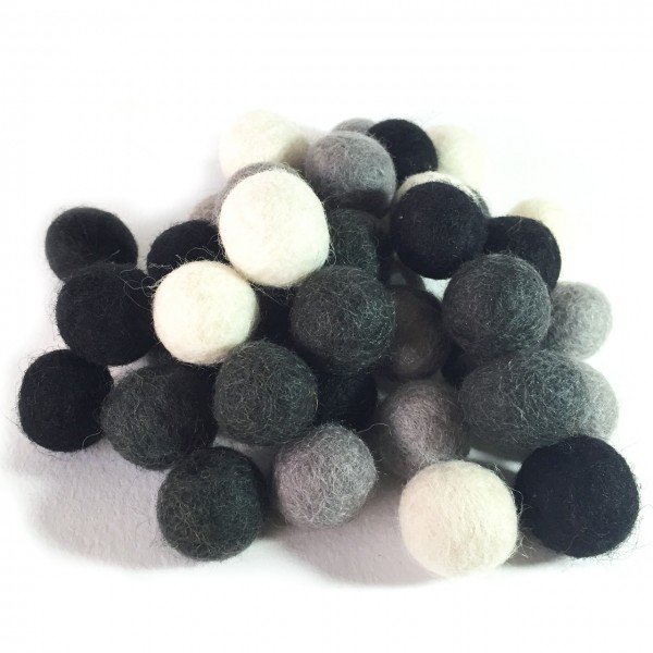 Viltbal - Wolkraal 2,0 cm voordeelzak mixkleuren