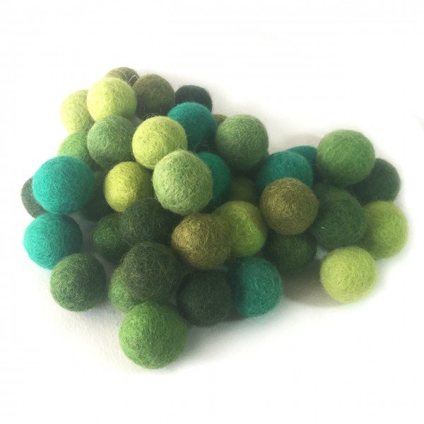 Viltbal - Wolkraal 2,0 cm voordeelzak mixkleuren