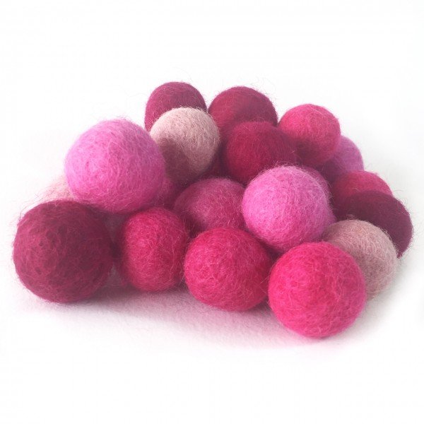 Viltbal - Wolkraal 2,0 cm voordeelzak mixkleuren