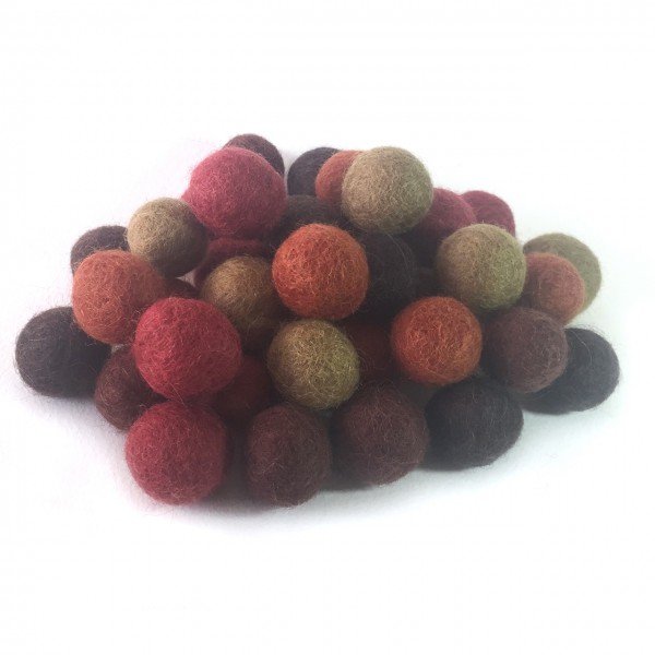 Viltbal - Wolkraal 2,0 cm voordeelzak mixkleuren