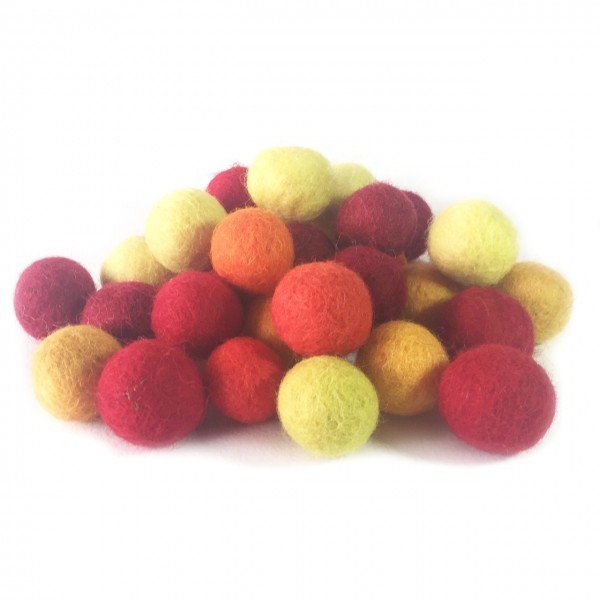 Viltbal - Wolkraal 2,0 cm voordeelzak mixkleuren