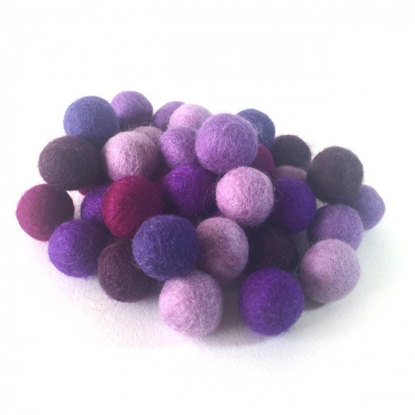 Viltbal - Wolkraal 2,0 cm voordeelzak mixkleuren